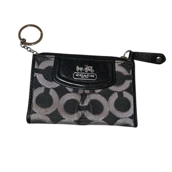 Coach Black and Gray Keychain Wallet - Picture 1 of 5